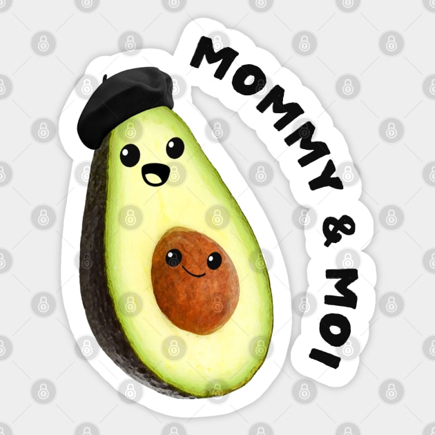 avocado mommy & moi Sticker by mystudiocreate